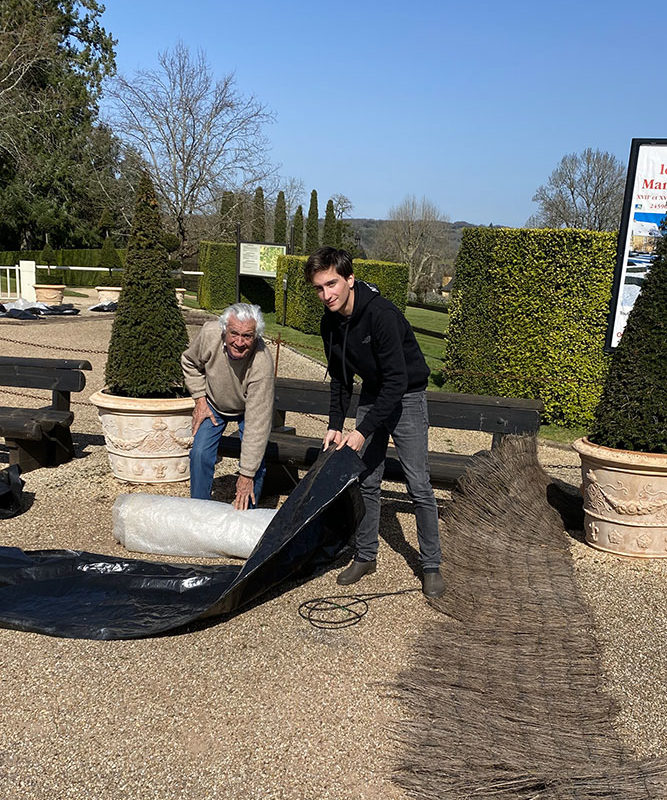 Patrick et Gilles Sermadiras pendant le confinement